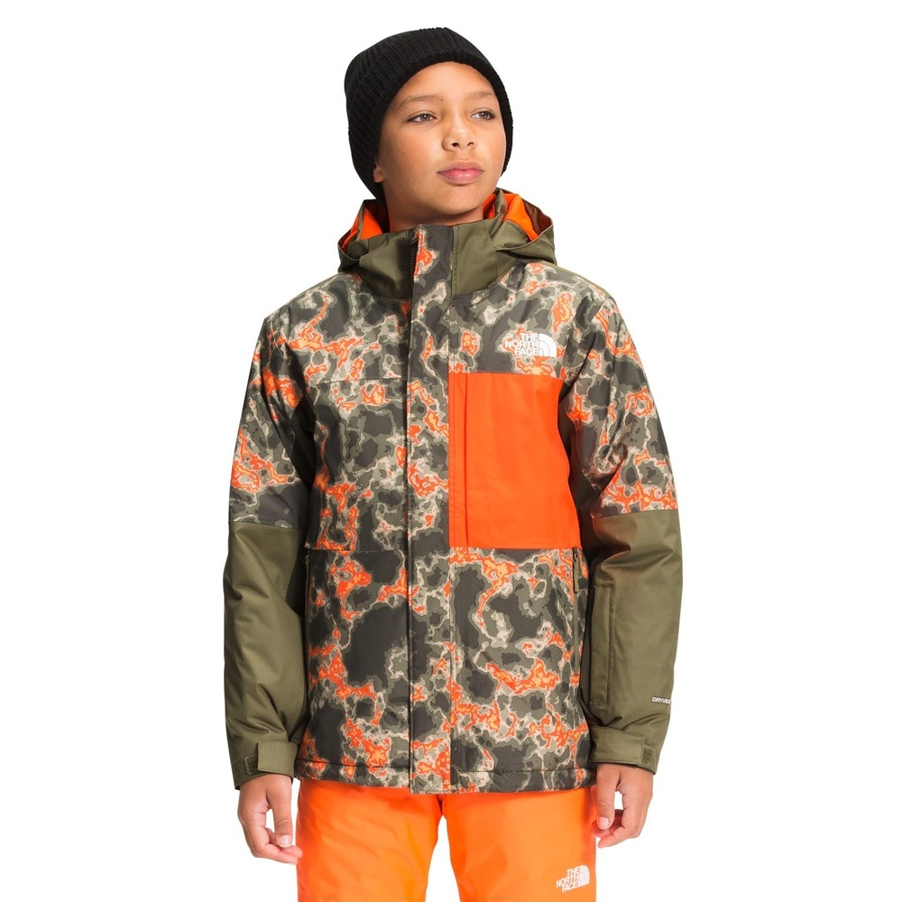 THE NORTH FACE Boys' Freedom Extreme Insulated Jacket, Green/Camo Print, Size XL